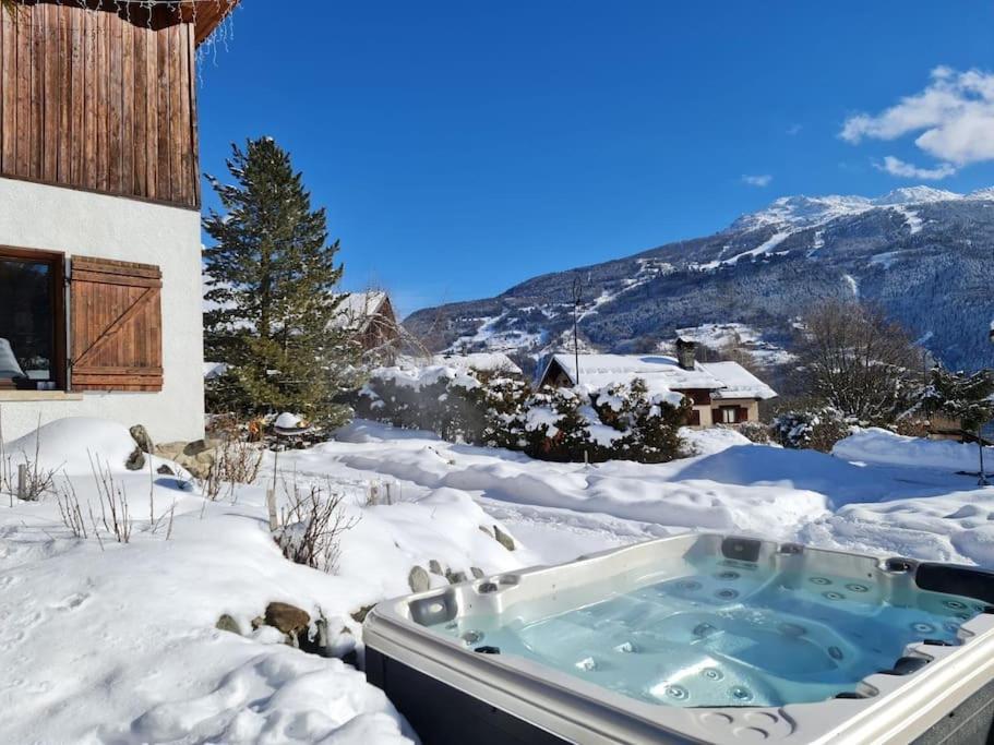 Entire Chalet Salamo 11 Plus 1 Les Arcs Paradiski Jacuzzi Villa Bourg-Saint-Maurice Exterior foto