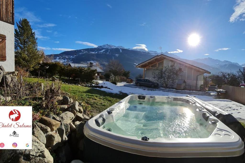 Entire Chalet Salamo 11 Plus 1 Les Arcs Paradiski Jacuzzi Villa Bourg-Saint-Maurice Exterior foto