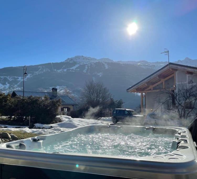 Entire Chalet Salamo 11 Plus 1 Les Arcs Paradiski Jacuzzi Villa Bourg-Saint-Maurice Exterior foto